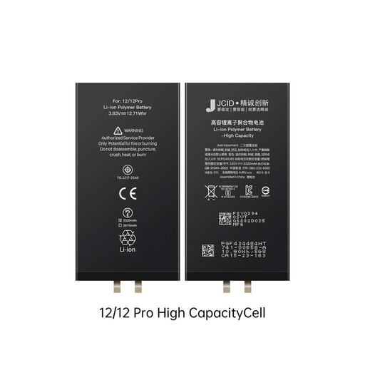 JCID Nagy kapacitású akkumulátor iPhone 12 / 12 Pro számára 3320 mAh BMS nélkül