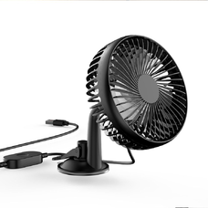 Tapadókorongos autó ventilátor fekete