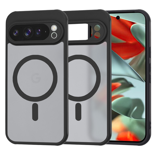 Techsuit - HaloFrost MagSafe Sorozat - Google Pixel 9 Pro XL - Fekete tok Techsuit - HaloFrost MagSafe Sorozat - Google Pixel 9 Pro XL - Fekete tok