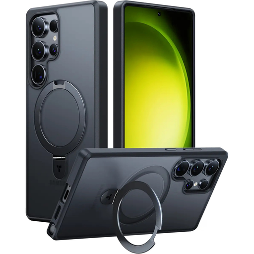 Torras - Ostand Sorozat - Samsung Galaxy S25 Ultra - Fekete tok Torras - Ostand Sorozat - Samsung Galaxy S25 Ultra - Fekete tok