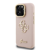 Guess PU Grained 4G Logo Stand Camera Frame tok iPhone 15 Pro Pink - 0. kép
