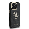 Guess PU 4G Fém Logós Állványos Kamera Keretes Tok iPhone 16 Pro Max Fekete, tok - 2. kép