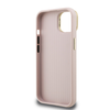 Guess PU Grained 4G Logo Állvány Kamerakeretes tok iPhone 13 Pink - 4. kép