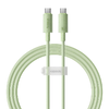 Baseus Habitat sorozatú gyorstöltő kábel USB-C - USB-C, 100W, 1m (zöld) - 0. kép