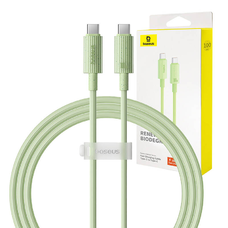 Baseus Habitat sorozatú gyorstöltő kábel USB-C - USB-C, 100W, 1m (zöld)