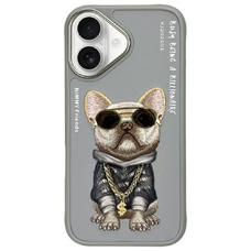 NIMMY tok GLASSES COOL DOG iPhone 16-hoz szürke tok