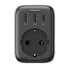 UGREEN Extender 90613 Hálózati töltő, 2x USB, USB-C, 30W (szürke)
