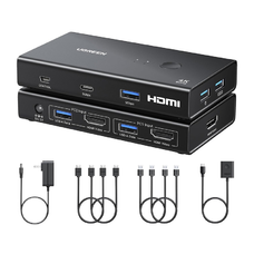 Switch 2 az 1-ben KVM UGREEN AK502 HDMI 2.0