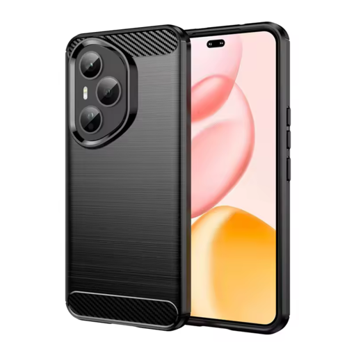 Honor 400 Pro - Techsuit - Uhlíkový silikón - Čierne puzdro
