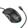 HOCO vezetékes számítógépes egér USB A 1000 DPI villogó GM19 fekete - 3. kép