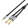 3,5 mm-es férfi - 2x 6,35 mm-es férfi audiokábel Vention BARHL 10m - 1. kép