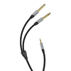 3,5 mm-es férfi - 2x 6,35 mm-es férfi audiokábel Vention BARHL 10m - 3. kép