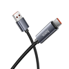 USB A - USB C kábel Hoco 5A kijelzővel 1 m fekete - 0. kép