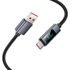 USB A - USB C kábel Hoco 5A kijelzővel 1 m fekete - 1. kép