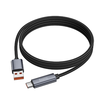 USB A - USB C kábel Hoco 5A kijelzővel 1 m fekete - 4. kép