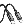 Cable USB C to USB C Hoco 3A 60W 2 m X89 fekete - 1. kép