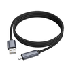 Hoco 2,4A kijelzős USB-A - Lightning kábel 1 m fekete - 0. kép