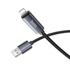 Hoco 2,4A kijelzős USB-A - Lightning kábel 1 m fekete - 3. kép