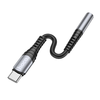 HOCO adapter AUX Jack 3,5 mm (női) to USB C (férfi) LS33 fém szürke - 0. kép