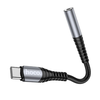 HOCO adapter AUX Jack 3,5 mm (női) to USB C (férfi) LS33 fém szürke - 1. kép