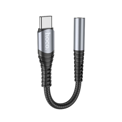 HOCO adapter AUX Jack 3,5 mm (női) to USB C (férfi) LS33 fém szürke