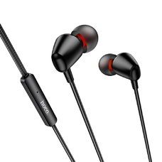 HOCO vezetékes fülhallgató Jack 3,5 mm mikrofonnal M107 fekete