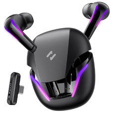  Havit - Vezeték nélküli fülhallgató (TW970) - játékhoz, dongle-val, Bluetooth 5.3, RGB, Type-C, 400mAh - Fekete