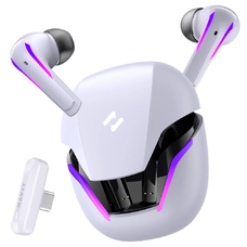  Havit - Vezeték nélküli fülhallgató (TW970) - Játékhoz, dongle-lel, Bluetooth 5.3, RGB, Type-C, 400mAh - Fehér