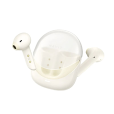  Havit - Vezeték nélküli fülhallgató Modern Buds (TW974) - játékhoz, mikrofonnal, Bluetooth 5.3, TWS, ENC, USB-C, 400mAh - Bézs