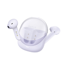  Havit - Vezeték nélküli fülhallgató Modern Buds (TW974) - játékhoz, mikrofonnal, Bluetooth 5.3, TWS, ENC, USB-C, 400mAh - Lila