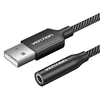 USB egyportos külső hangkártya Vention Gome 1m (Fekete) - 0. kép