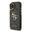 Guess PU 4G Metal Logo Állvány Kamerakeret tok iPhone 16 Fekete tok - 0. kép