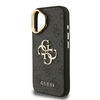 Guess PU 4G Metal Logo Állvány Kamerakeret tok iPhone 16 Fekete tok - 3. kép