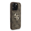 Guess PU 4G Metal Logo Szíjas tok iPhone 16 Pro Max Barna - 1. kép