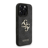 Guess PU 4G Fém Logó Pántos Tok iPhone 16 Pro Max Fekete tok - 1. kép