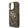 Guess PU 4G Metal Logo Stand Camera Frame iPhone 16 Pro Max tok Barna - 3. kép