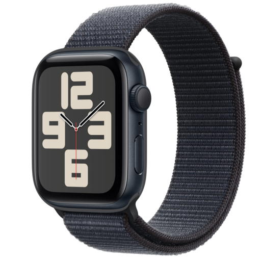 Apple Watch SE2 v3 GPS 44mm Midnight Alu Case with Ink Sport Loop