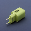 FORCELL F-ENERGY Crystal Color GaN III VT-41 utazó töltő szilikon kábellel 1 x Type C + 1x USB A csatlakozóval, PD QC4.0 33W zöld - 2. kép