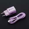 FORCELL F-ENERGY Crystal Color GaN III VT-41 utazótöltő szilikon kábellel 1 x Type C + 1x USB A aljzatokkal, PD QC4.0 33W lila - 4. kép