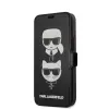 iPhone 12 mini Karl Lagerfeld KLFLBKSP12SFKICKC Heads fliptok fekete - 1. kép