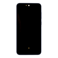 LCD kijelző + Érintőegység + Előlapi borítás Samsung A356B Galaxy A35 5G Fekete (Szervízcsomag)