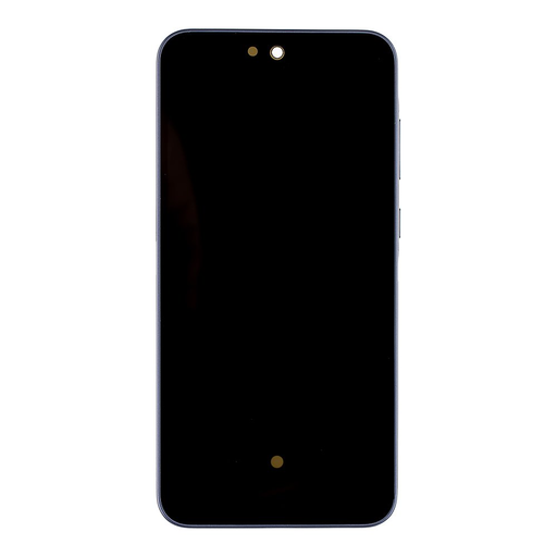 LCD kijelző + Érintőegység + Előlapi borítás Samsung A356B Galaxy A35 5G Fekete (Szervízcsomag)