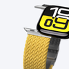 2 darabos AmazingThing Blend szíj készlet Apple Watch 45/46/49mm - Sárga-Fekete/Fekete - 4. kép