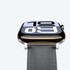 AmazingThing Class Band bőrszíj Apple Watch 45 / 46 / 49 mm - Szürke - 3. kép