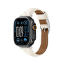 AmazingThing Class Band bőrszíj Apple Watch 45 / 46 / 49 mm - Világos Bézs - 2. kép