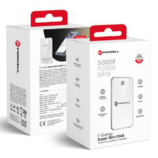 FORCELL F-ENERGY F5K8 Super Slim powerbank kompatibilis MagSafe PD3.0 QC4.0 15W 5000 mAh fehér