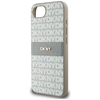DKNY Repeat Texture Minta tónusos csíkkal iPhone 16e tok - Bézs - 4. kép