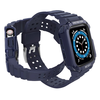 Protect Strap Band tok szíjjal Apple Watch 9 / 8 / 7 / 6 / 5 / 4 / 3 / 2 / SE / SE2 (41 / 40 / 38mm) tok, páncélfedő a karórához Kék - 1. kép
