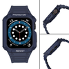 Protect Strap Band tok szíjjal Apple Watch 9 / 8 / 7 / 6 / 5 / 4 / 3 / 2 / SE / SE2 (41 / 40 / 38mm) tok, páncélfedő a karórához Kék - 2. kép