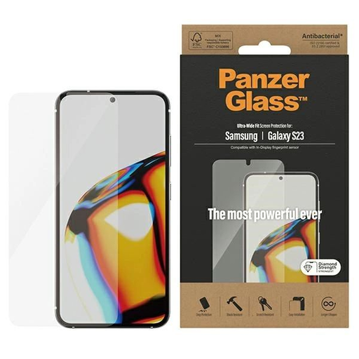PanzerGlass Ultra-Wide Fit edzett üveg Samsung Galaxy S23 üvegfólia PanzerGlass Ultra-Wide Fit edzett üveg Samsung Galaxy S23 üvegfólia
